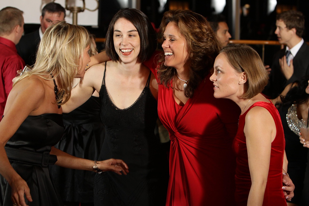 Friends gathering at a party